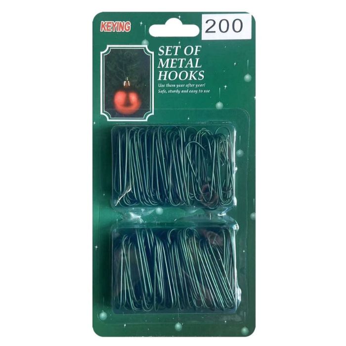 Πιαστράκια Στολιδιών Μεταλλικά 200τεμ 4cm