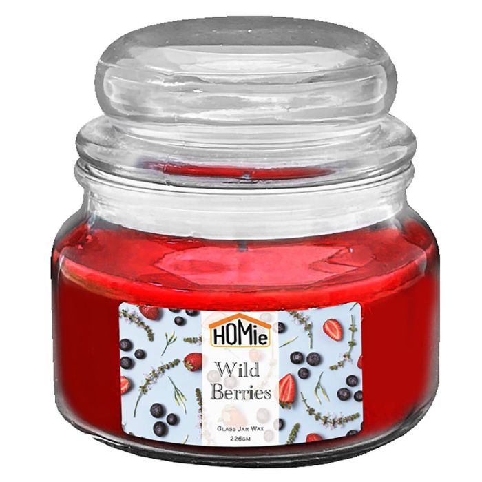 Κερί Wild Berries σε Βάζο με Καπάκι Μεσαίο 35h 226gr 10x9,5cm