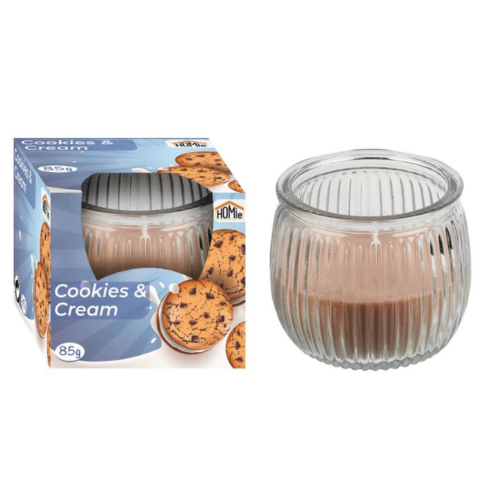 Κερί Cookies and Cream σε Βάζο 21h 85gr Net, 7x6,5cm