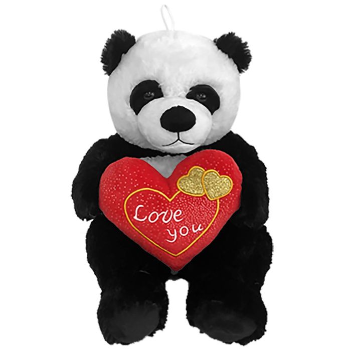 Panda Λούτρινο με Καρδιά 28cm